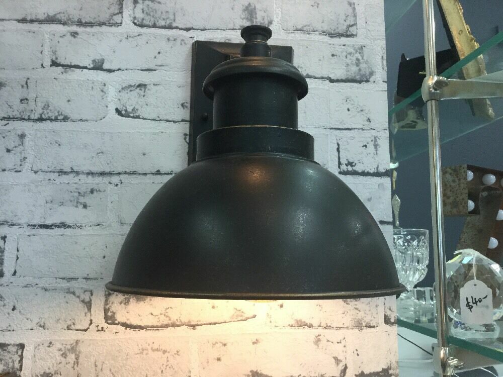 BLACK EXTERIOR WALL LIGHT INDUSTRIAL RUSTIC RETRO TERMINAL COUNTRY VINTAGE WB30 