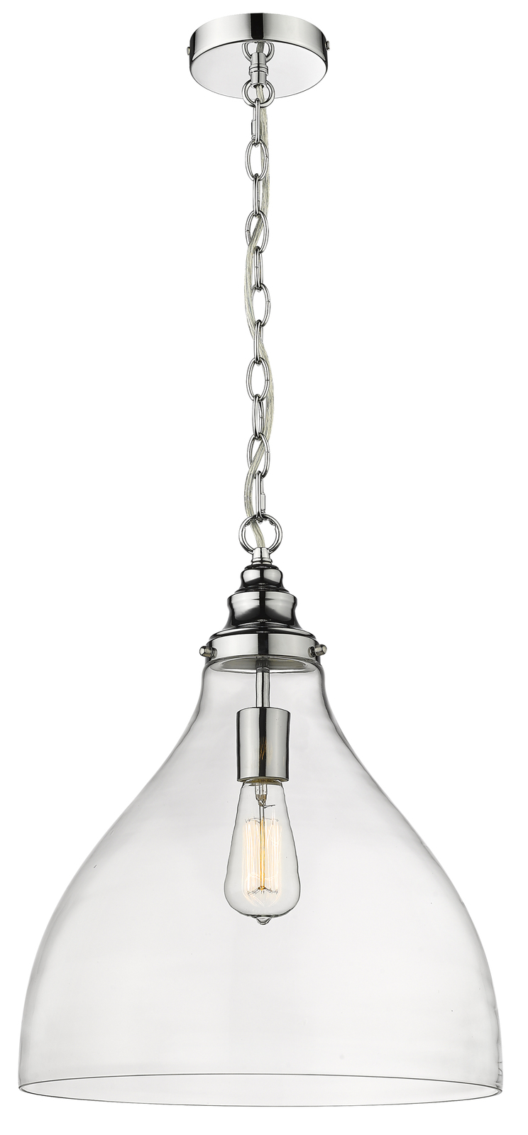 Glass pendant light discount with chain