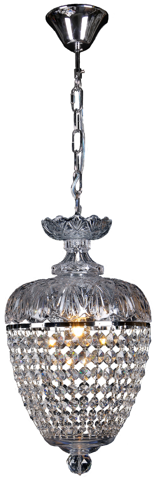 1 Light Crystal Basket Dome Hallway Chandelier Chandeliers Empire No 25