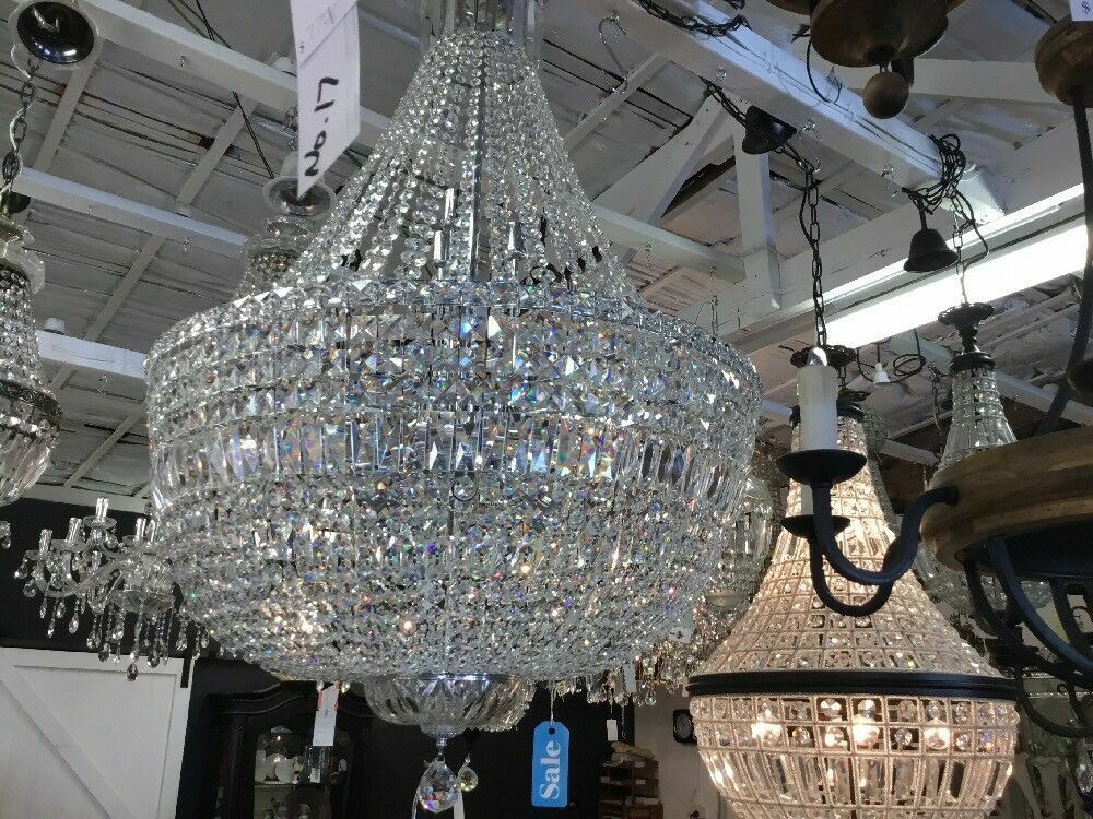 Crystal basket chandelier hotsell