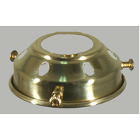 3 1/4" fitter/ gallery polished brass art deco shade adapter