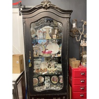 Vintage french style armoire china display cabinet