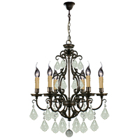 LOUIS 15TH RANGE  FRENCH WROUGHT IRON CRYSTAL CHANDELIER