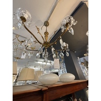 Vintage 5 light Italian crystal chandelier