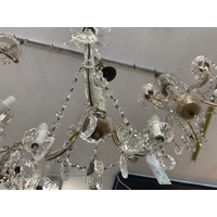 Vintage large 3 light Maria theresa chandelier restored