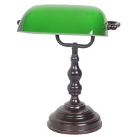 New Bankers lamp green shade deco style 2X SIZES