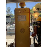 Vintage style gas pump golden  shell storage large 