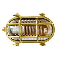 REAL BRASS EXTERIOR WALL LIGHT ADMIRAL FLUSH