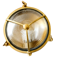 REAL BRASS EXTERIOR WALL LIGHT NEW MARITIME FLUSH