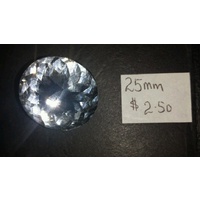 CRYSTAL REBUD BUTTON UPHOLSTREY BEDHEAD CHAIR 25mm