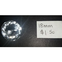 CRYSTAL REBUD BUTTON UPHOLSTREY BEDHEAD CHAIR 18mm