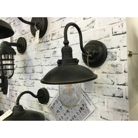 BLACK EXTERIOR WALL LIGHT INDUSTRIAL RUSTIC RETRO PORT SHIP COUNTRY VINTAGE WB21