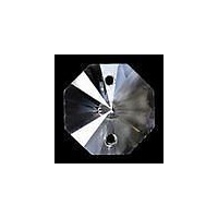 100 CHANDELIER CRYSTALS OCTAGONS SUNCATCHER 14mm 2 HOLE