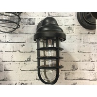 BLACK EXTERIOR WALL LIGHT INDUSTRIAL RUSTIC OUTSIDE COUNTRY VINTAGE WHARF SCONCE