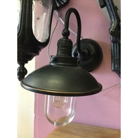 BLACK EXTERIOR WALL LIGHT INDUSTRIAL RUSTIC PORCH HOUSE COUNTRY VINTAGE PORT