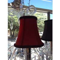 CHANDELIER SHADES HAT HATS SHADES BURGUNDY RED CLIPON CLIP ON SHADE