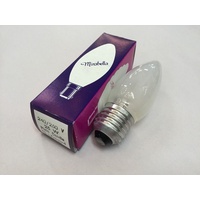 LAMP LIGHT GLOBE ES EDDISON SCREW FROSTED PEARL CANDLE 25w CHANDELIER