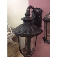 SMALL BLACK EXTERIOR WALL LIGHT VICTORIAN FEDERATION FRENCH COUNTRY VINTAGE WB9
