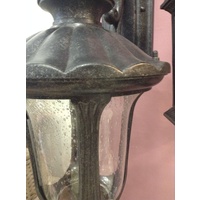 LARGE BLACK EXTERIOR WALL LIGHT VICTORIAN FEDERATION FRENCH COUNTRY VINTAGE WB9