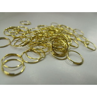 100x CHANDELIER JEWELRY JEWELLERY JUMP RINGS RING CIRCLE GOLDERN FINDINGS 