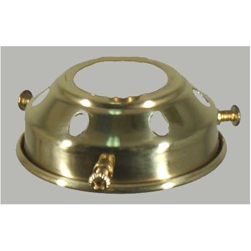3 1/4" fitter/ gallery POLISHED BRASS art deco shade connector