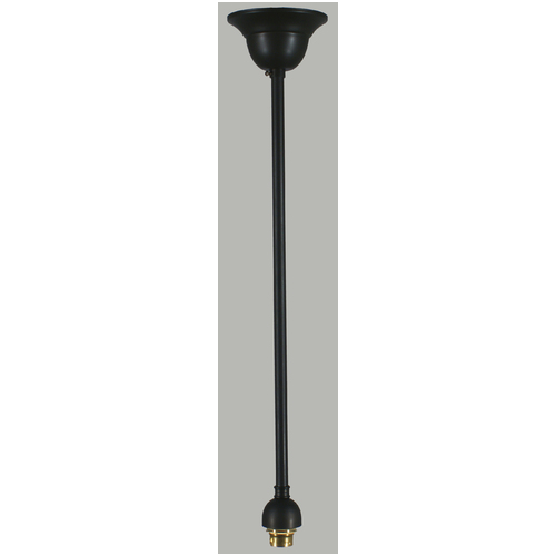 single standard rod set 1/2" x 1/2m black, chrome, polished for art deco light