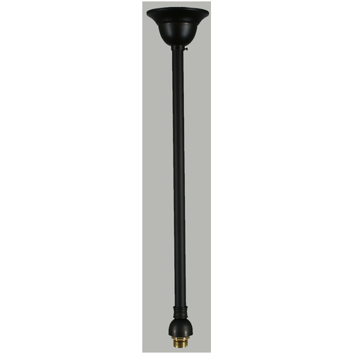 single standard rod set 3/4" x 1/2m black, chrome, polished brass