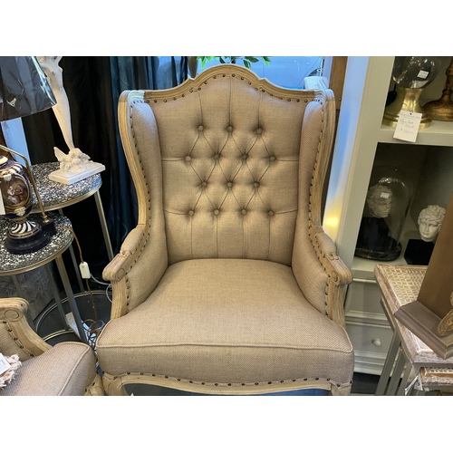 Louis 15th wing chair French linen