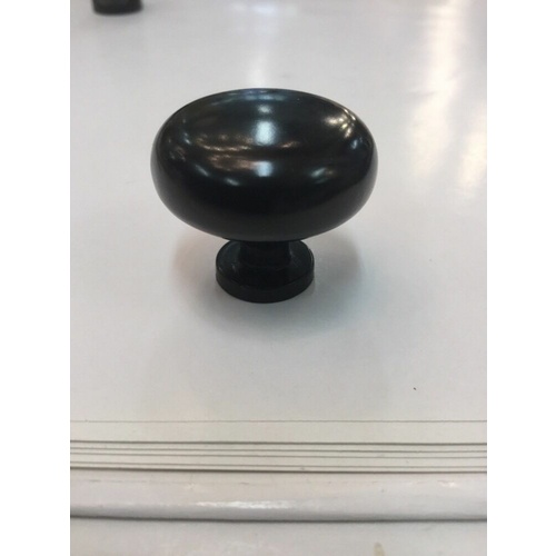 GLOSS BLACK BUTTON KNOB KITCHEN CUPBOARD DRAWER KNOBS PULL SMALL HANDLE NEW