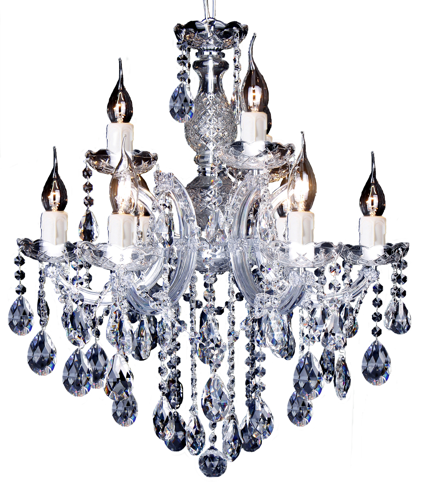 crystal zurich chandelier classic chrome light