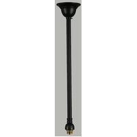 single standard rod set 3/4" x 1/2m black, chrome, polished brass