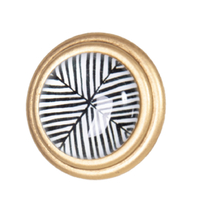 40mm round brass black lines lux drawer knobs LUX