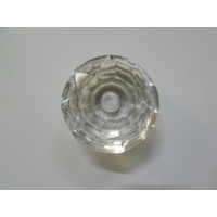 CLEAR GLASS CRYSTAL VANITY DRAWER HANDLE KNOB 40mm